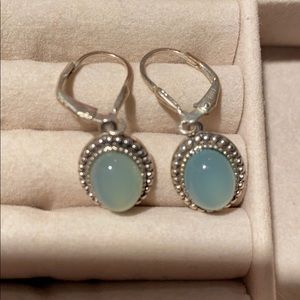 genuine Blue Chalcedony earrings only.